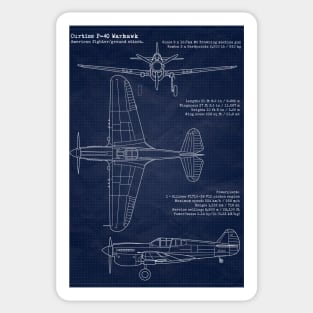 P40 WarHawk Blueprint Sticker